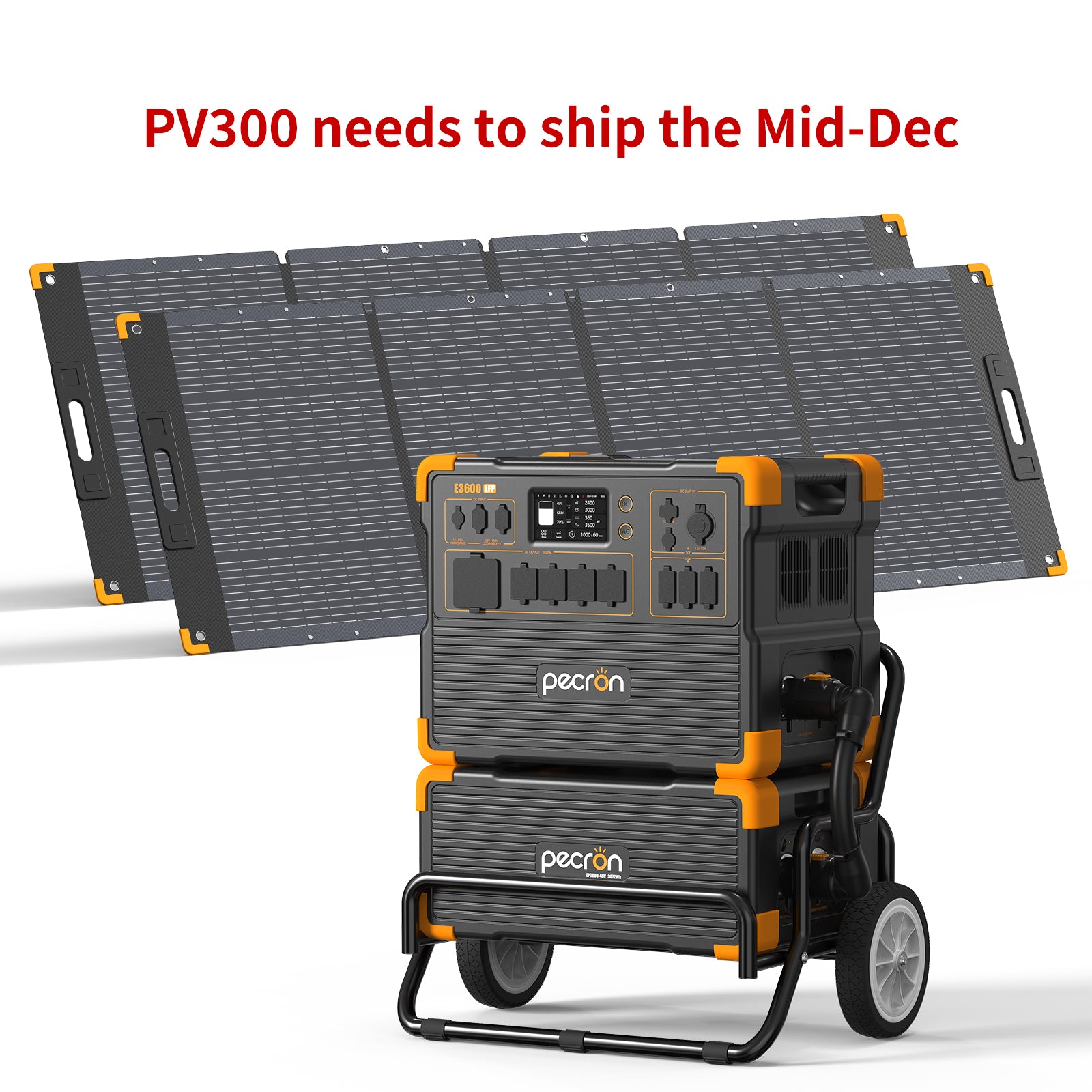 PECRON E3600LFP Solar Generator Kit 3600W 3072Wh