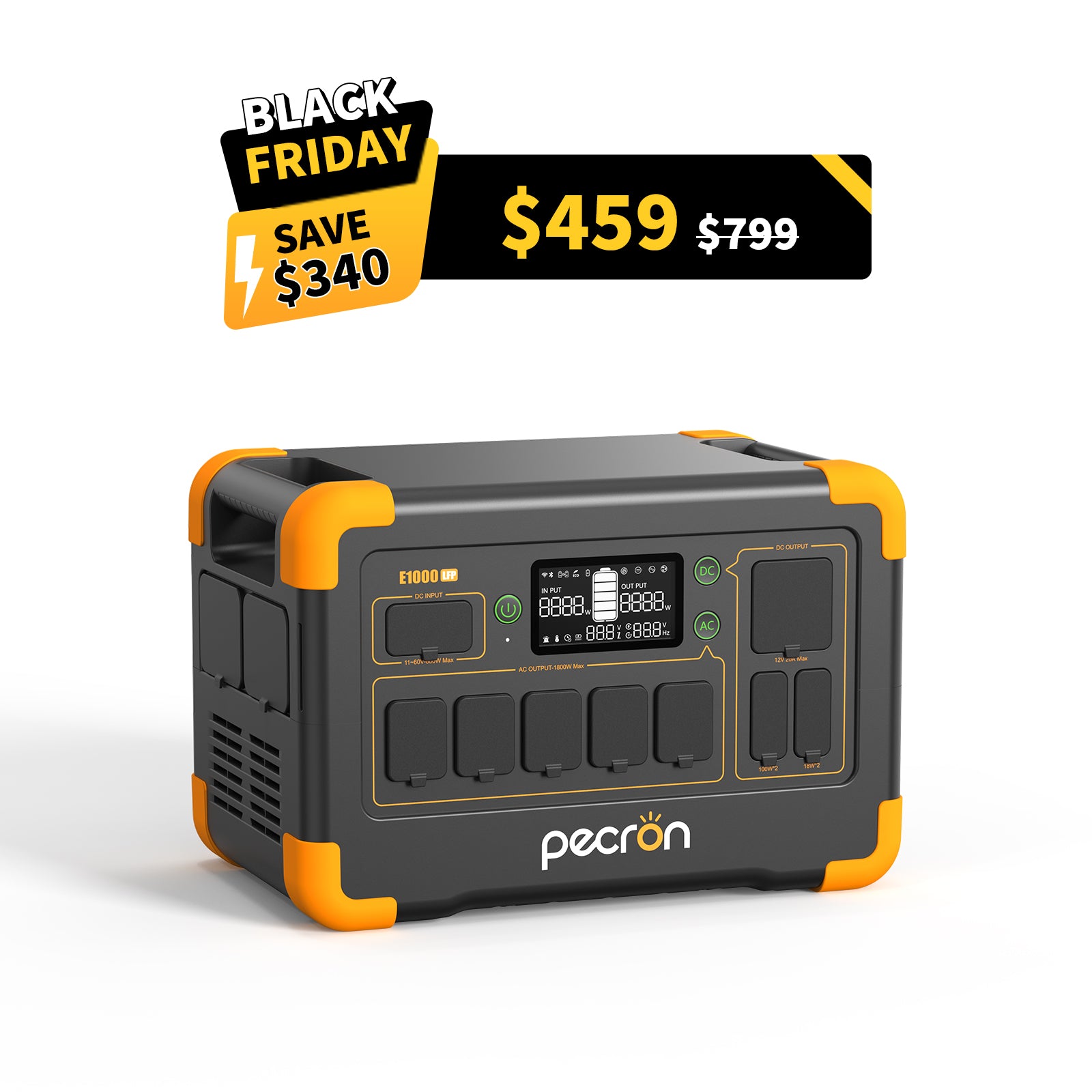 PECRON E1000LFP Portable Power Station 1800W 1024Wh PRE-ORDER