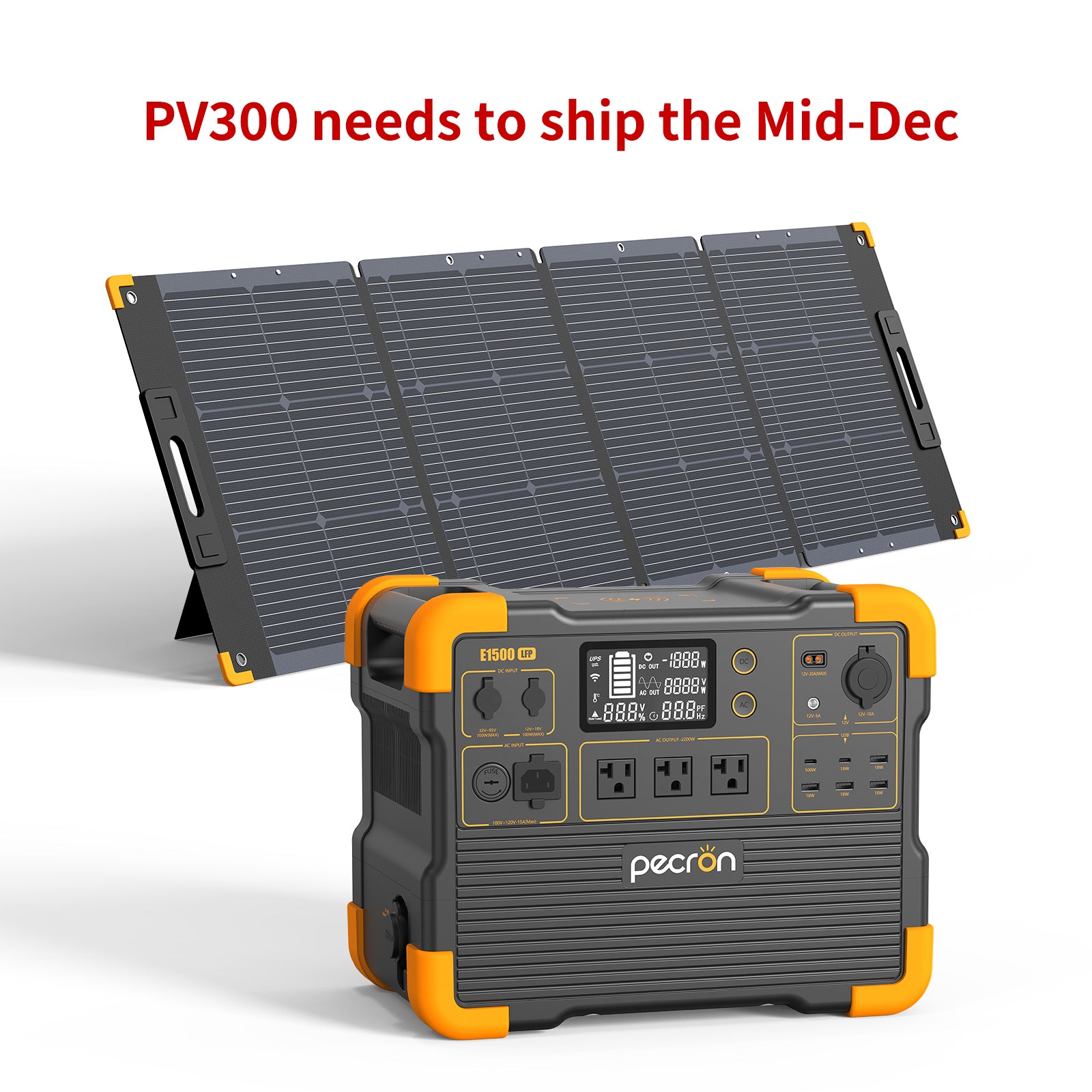 PECRON E1500LFP Solar Generator Kit