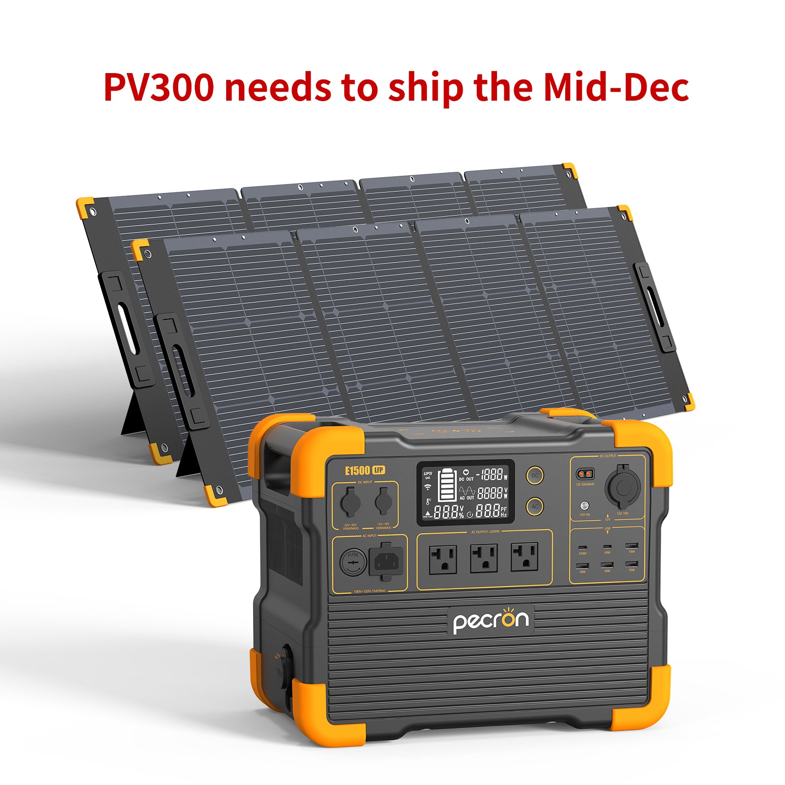 PECRON E1500LFP Solar Generator Kit