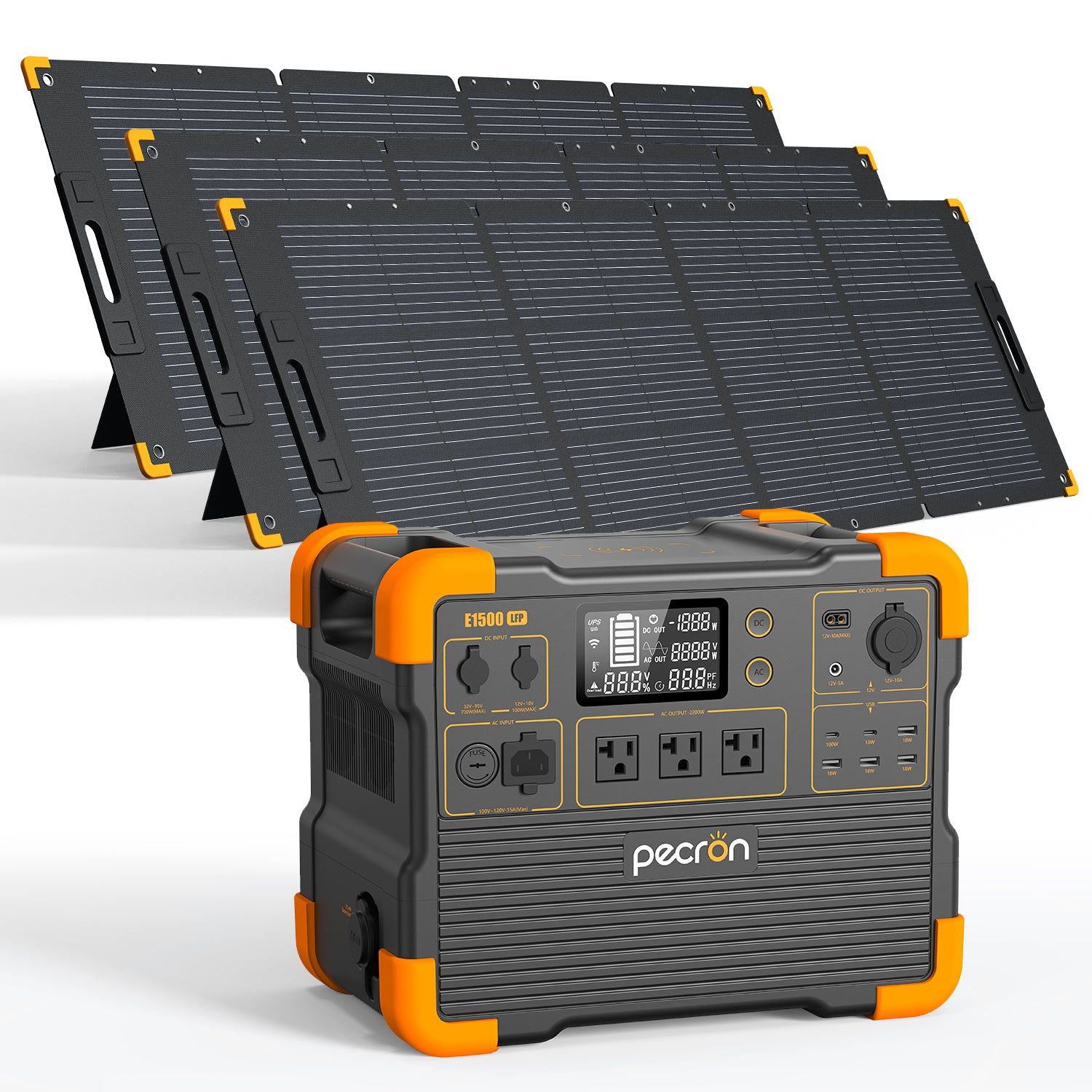 PECRON E1500LFP Expandable Portable Power Station 2200W 1536Wh